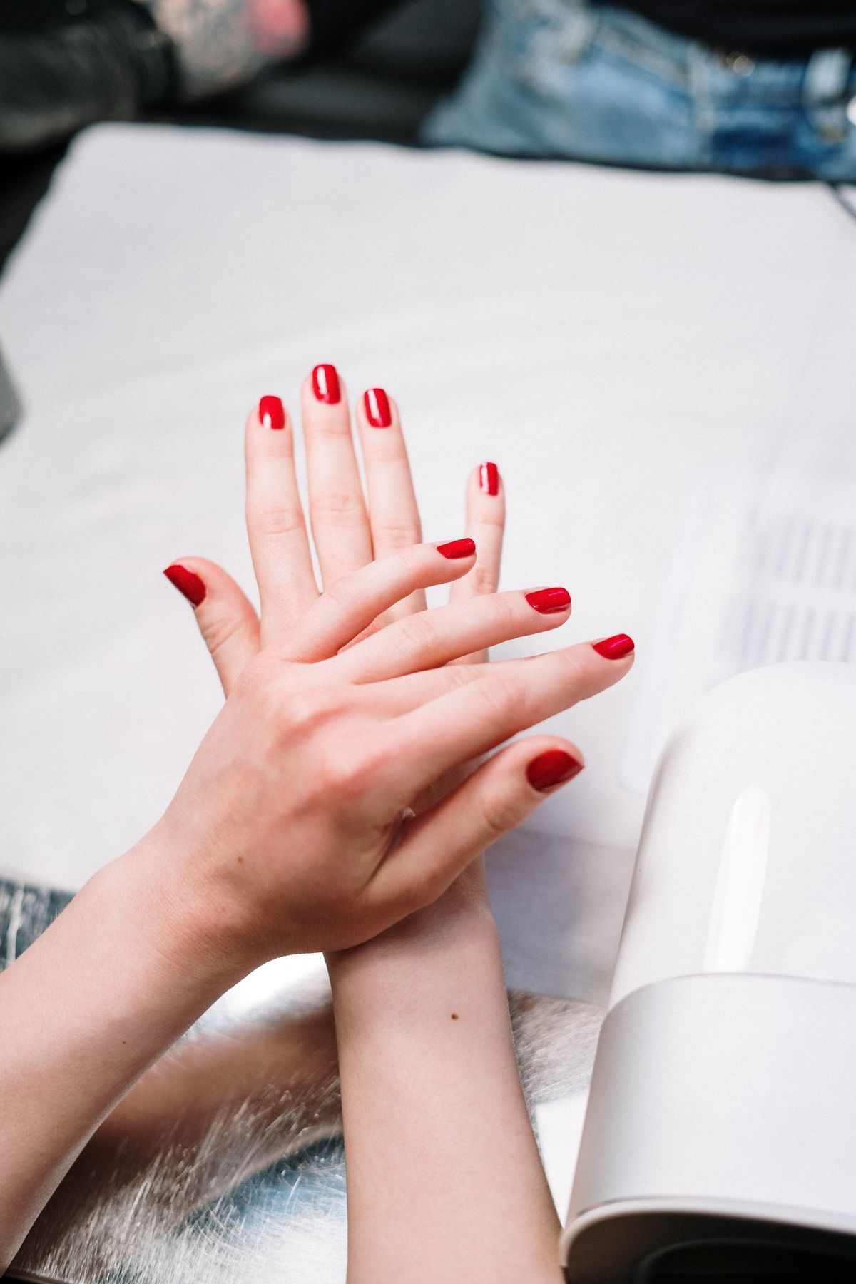Gel polish application at NF Nails Art